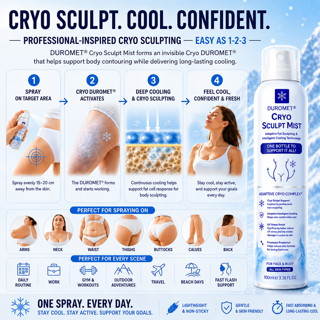 🔥LAST DAY Buy 1 Get 1 Free🔥 Pawzioo® 4-in-1 Cryo Sculpt Mist