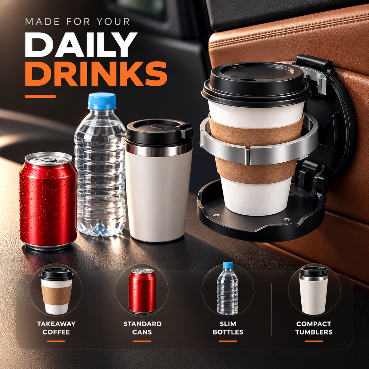 Car Door Cup Holder 🚗🥤