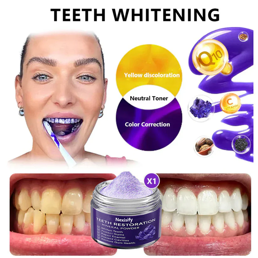 🦷 Nexisify™ Tooth Powder – Natural Whitening & Fresh Breath!