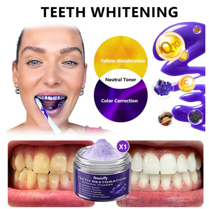 🦷 Nexisify™ Tooth Powder – Natural Whitening & Fresh Breath!