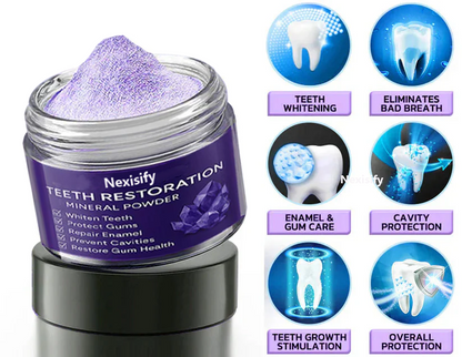 🦷 Nexisify™ Tooth Powder – Natural Whitening & Fresh Breath!