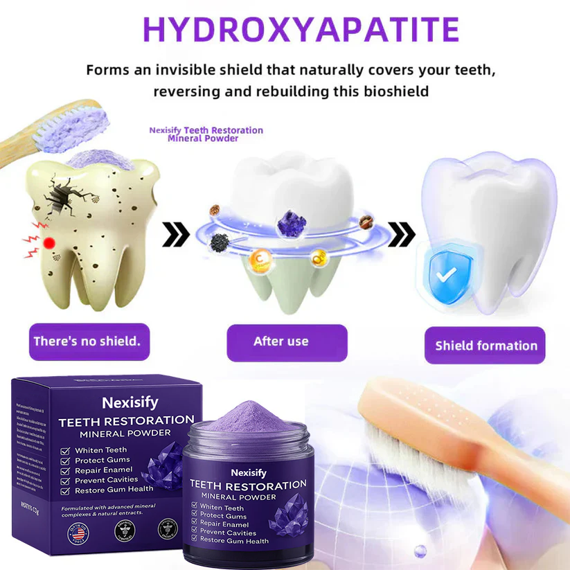 🦷 Nexisify™ Tooth Powder – Natural Whitening & Fresh Breath!