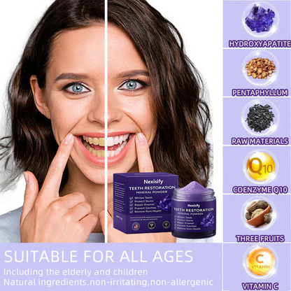 🦷 Nexisify™ Tooth Powder – Natural Whitening & Fresh Breath!