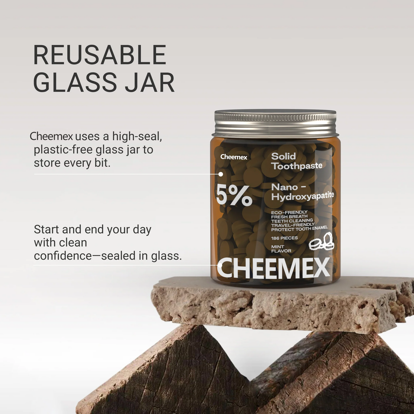 CHEEMEX™ 5% Hydroxyapatite Toothpaste Tablets