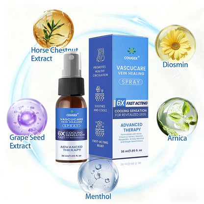 🇨🇦🏆COUGEX® VascuCare Vein Healing Spray(Designed for Varicose veins, Spider veins, Deep vein Thrombosis, Chronic venous insufficiency, Venous ulcers, Thrombophlebitis and other venous issues)