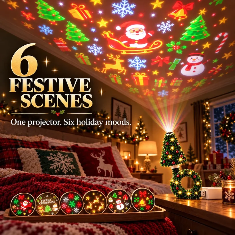 🎄✨ Christmas Magic Projector – Bring Holiday Magic to Your Home! 🎅