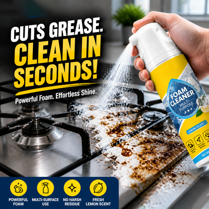 🔥 BUY 1 GET 1 FREE! 🧼 4-in-1 Multi-Enzyme Foam Cleaner – Powerful Stain & Grease Remover