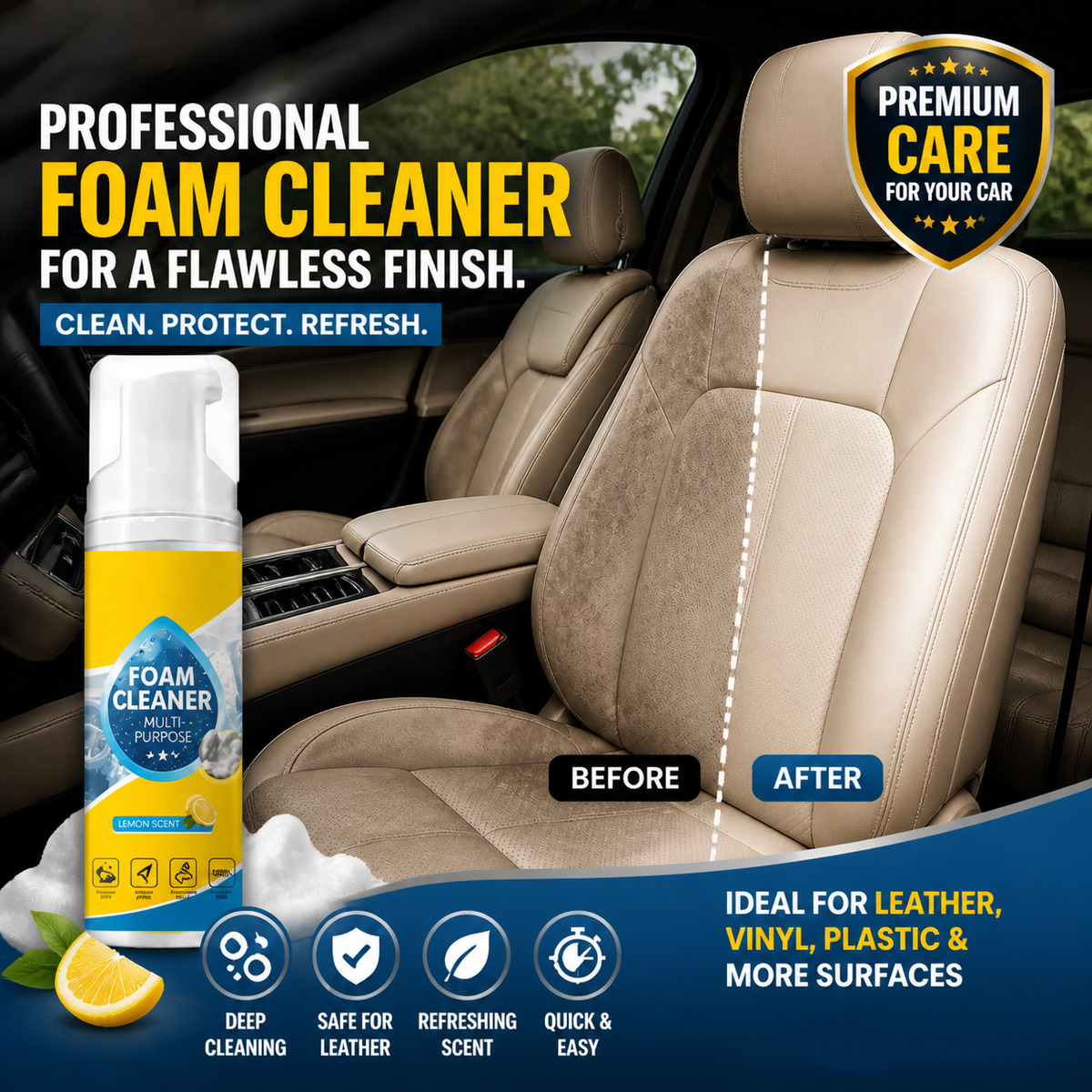 🔥 BUY 1 GET 1 FREE! 🧼 4-in-1 Multi-Enzyme Foam Cleaner – Powerful Stain & Grease Remover
