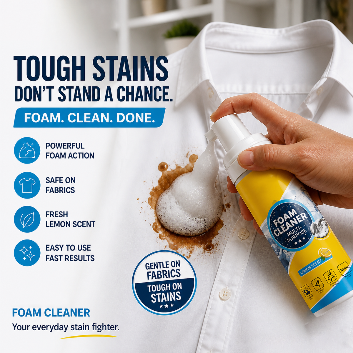 🔥 BUY 1 GET 1 FREE! 🧼 4-in-1 Multi-Enzyme Foam Cleaner – Powerful Stain & Grease Remover