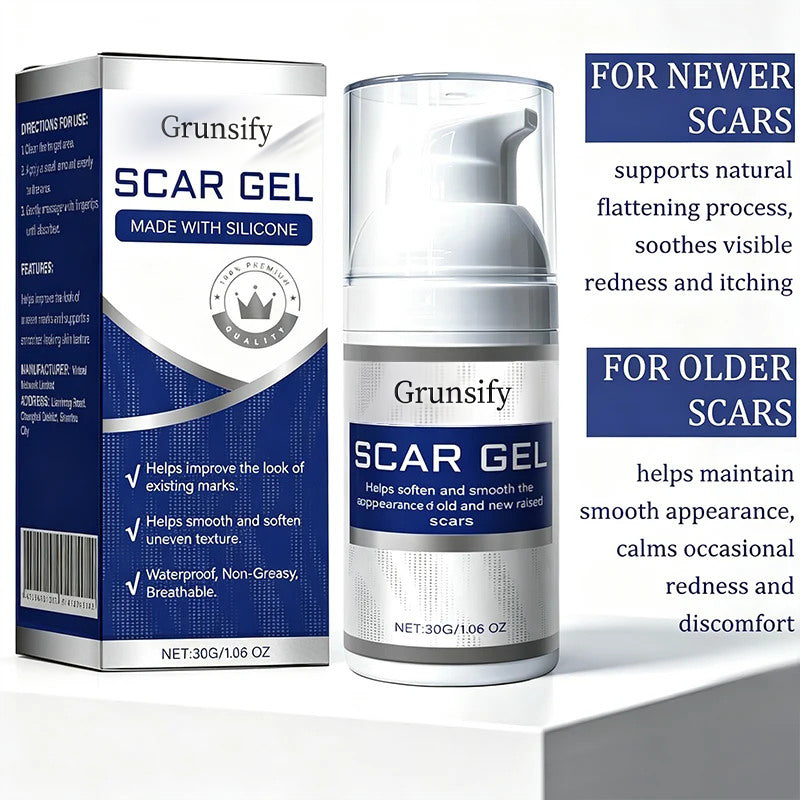 Silicone Scar Gel for Scars - Fragrance-Free, Non-Greasy Formula for Face & Body Scar Care & Appearance 🧴
