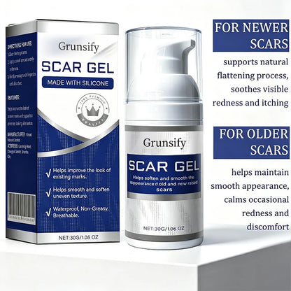 Silicone Scar Gel for Scars - Fragrance-Free, Non-Greasy Formula for Face & Body Scar Care & Appearance 🧴