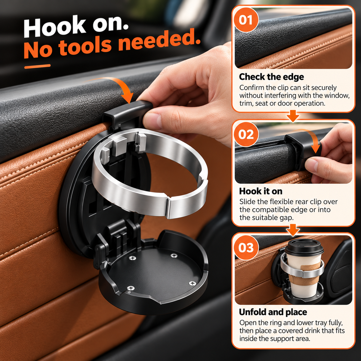 Car Door Cup Holder 🚗🥤