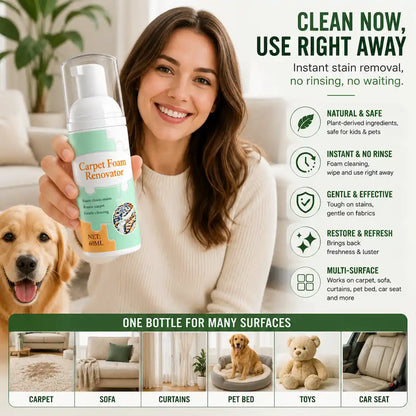 🎁 BUY 1 GET 1 FREE | Waterless Carpet Foam Stain Remover + 1 FREE Towel with Every Bottle