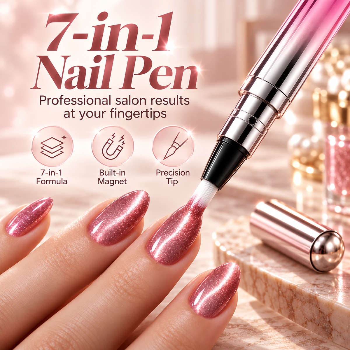 💖 BUY 1, GET 1 FREE | 7-in-1-revolutionary-magnetic-cat-eye-nail-gel-polish-pen