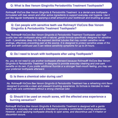 Rolimey® VioCore Bee Venom Gingivitis & Periodontitis Treatment Toothpaste
