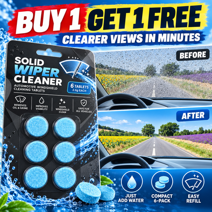 🔥 BUY 1 GET 1 FREE 🎁 Windshield Cleaning Tablets ✨🚗 | Clearer Glass, Less Hassle