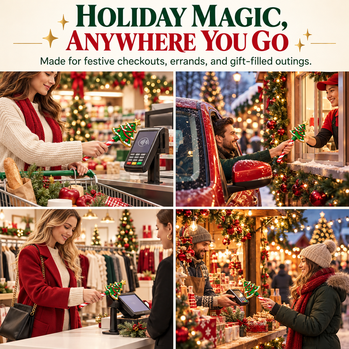 Christmas Tree Tap‑To‑Pay Wand 🎄