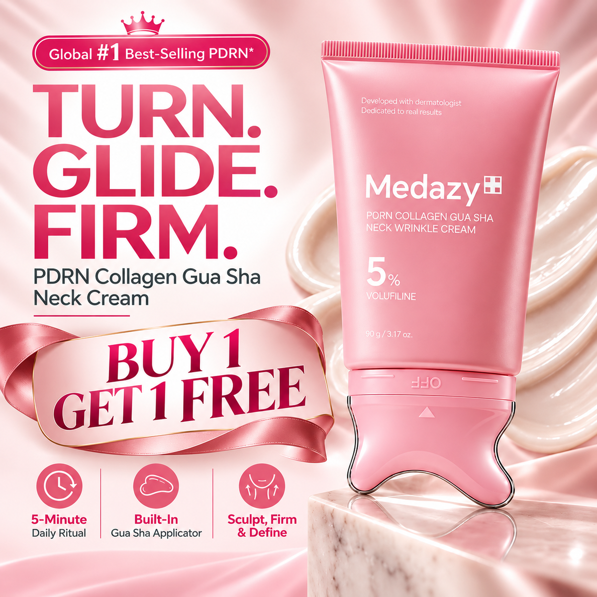 [NEW] PDRN Collagen Gua Sha Anti-Wrinkle Neck Cream 90g