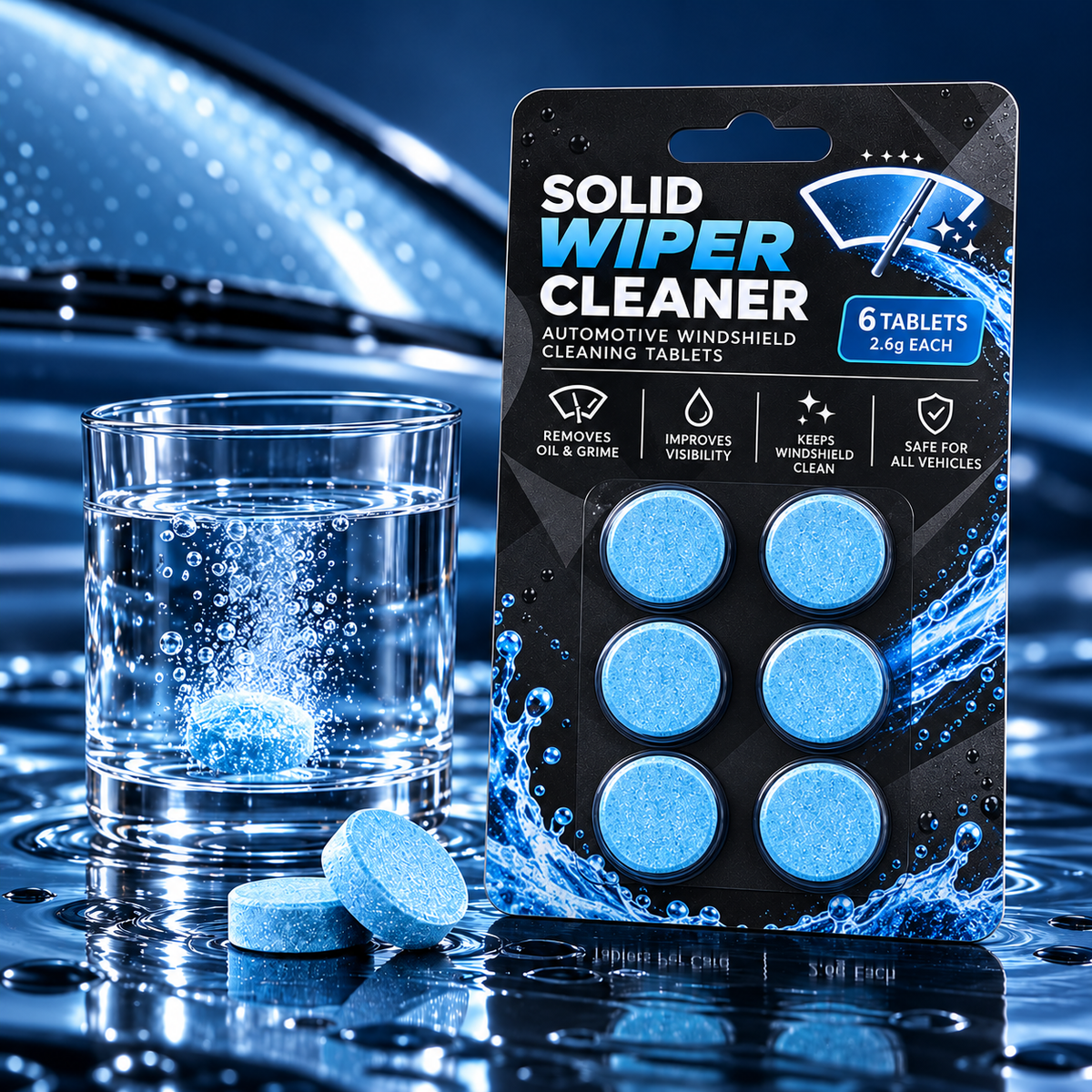 🔥 BUY 1 GET 1 FREE 🎁 Windshield Cleaning Tablets ✨🚗 | Clearer Glass, Less Hassle