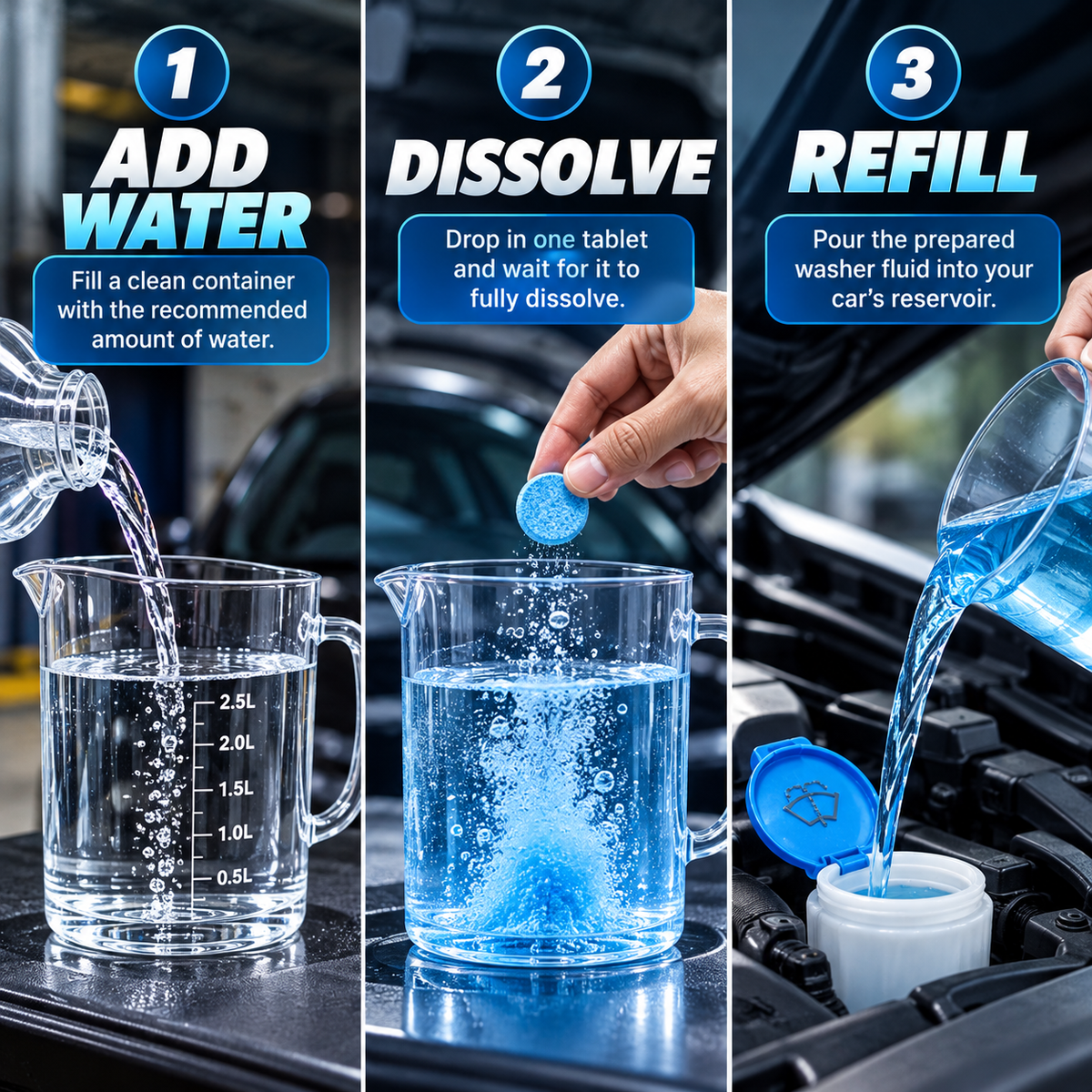 🔥 BUY 1 GET 1 FREE 🎁 Windshield Cleaning Tablets ✨🚗 | Clearer Glass, Less Hassle