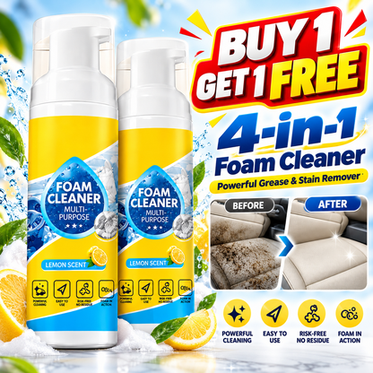🔥 BUY 1 GET 1 FREE! 🧼 4-in-1 Multi-Enzyme Foam Cleaner – Powerful Stain & Grease Remover