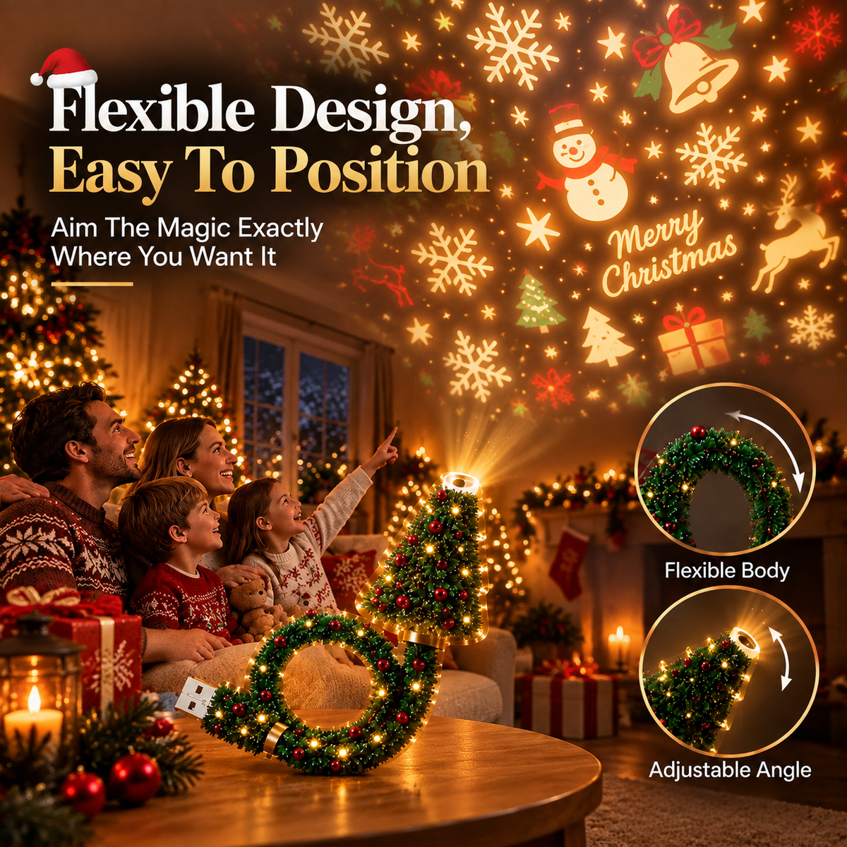 🎄✨ Christmas Magic Projector – Bring Holiday Magic to Your Home! 🎅