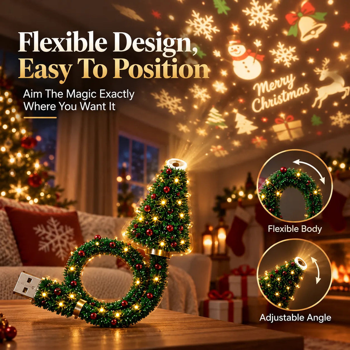 🎄✨ Christmas Magic Projector – Bring Holiday Magic to Your Home! 🎅