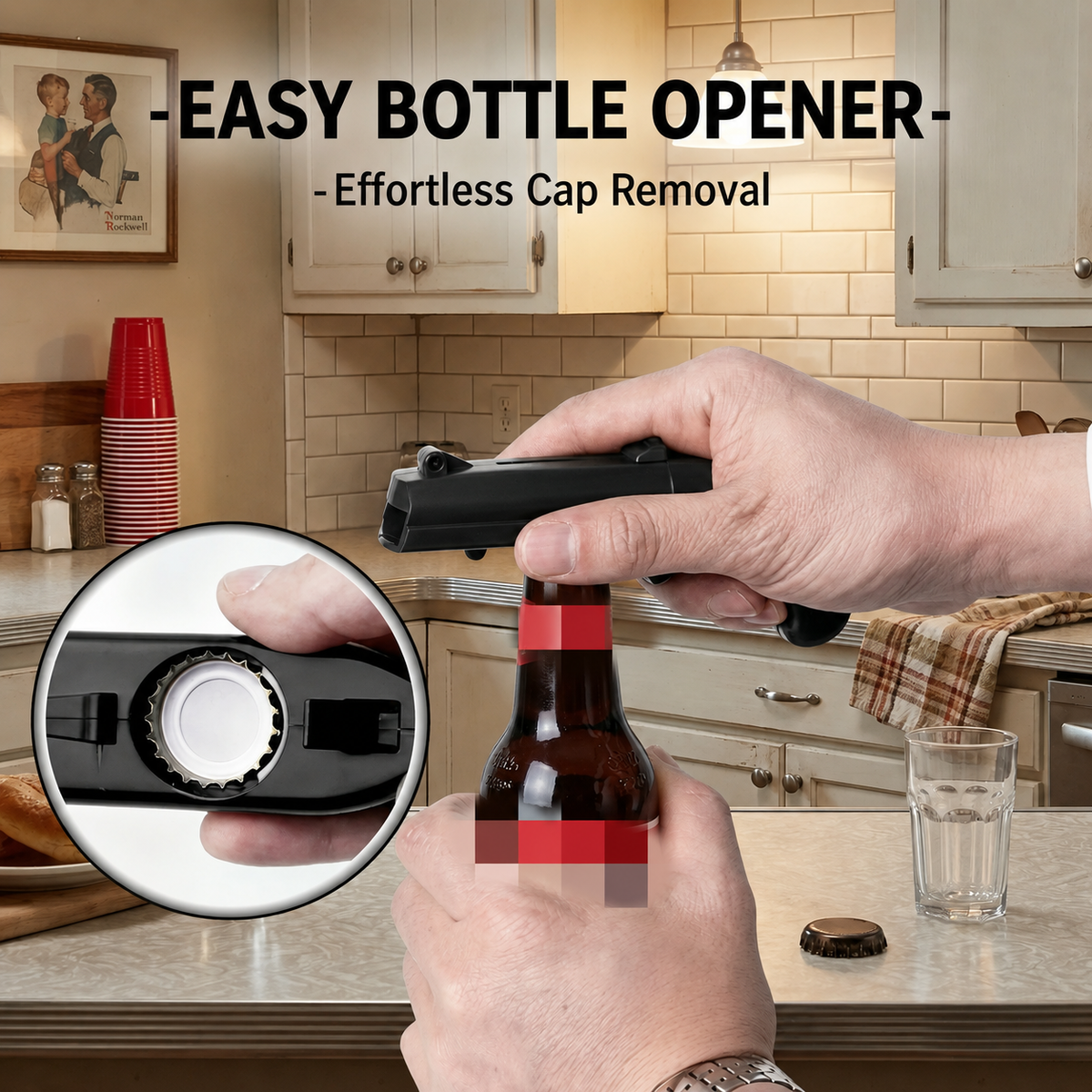Bottle opener novelty action