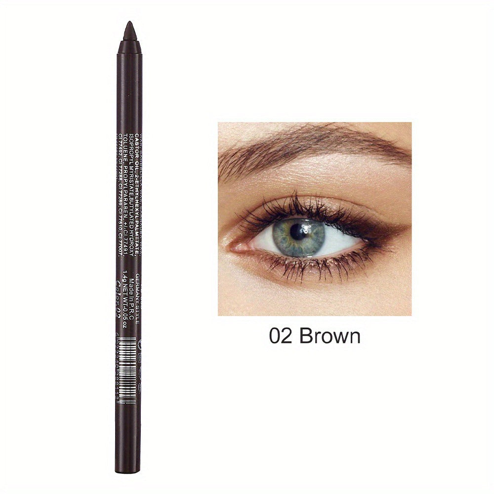 14-Pack Eyeliner Pencil Waterproof Colored Gel Liners with Metallic & Shimmer Finishes Smudge-Proof