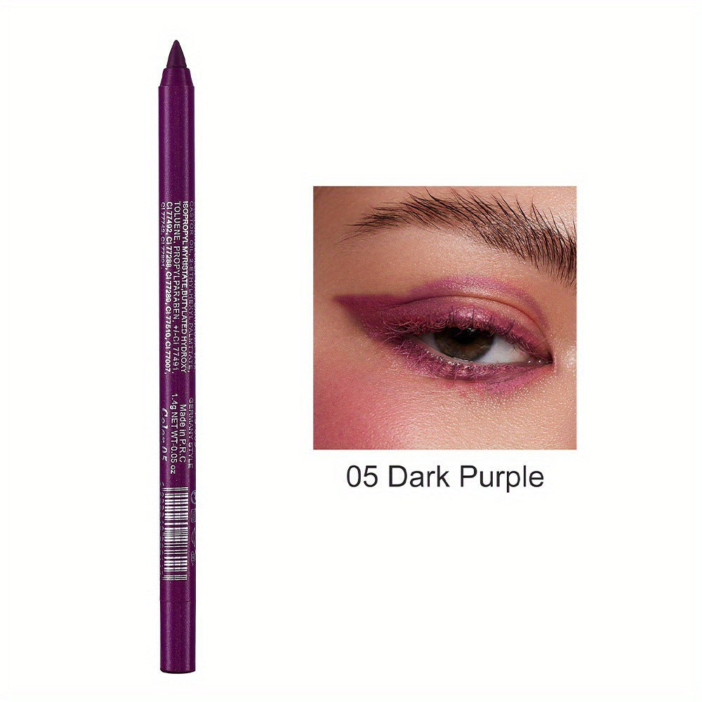 14-Pack Eyeliner Pencil Waterproof Colored Gel Liners with Metallic & Shimmer Finishes Smudge-Proof