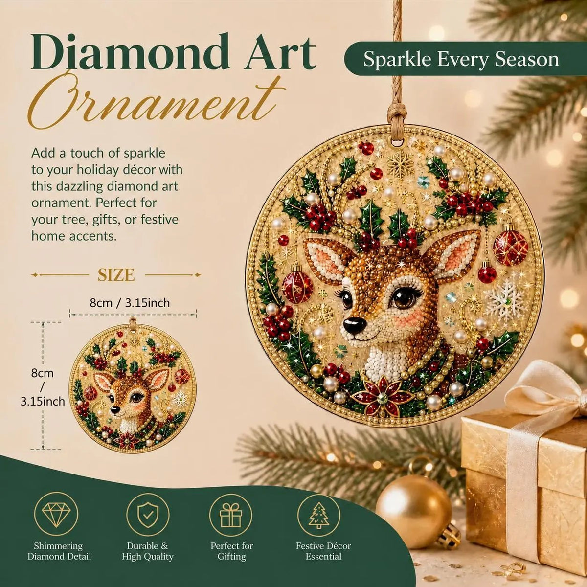 🔥Only $9.99 Last Day Promotion!🎄Christmas DIY Diamond Painting Ornaments Kit (6 PCS)🎅