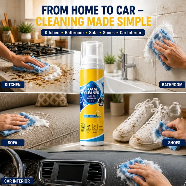🔥 BUY 1 GET 1 FREE! 🧼 4-in-1 Multi-Enzyme Foam Cleaner – Powerful Stain & Grease Remover