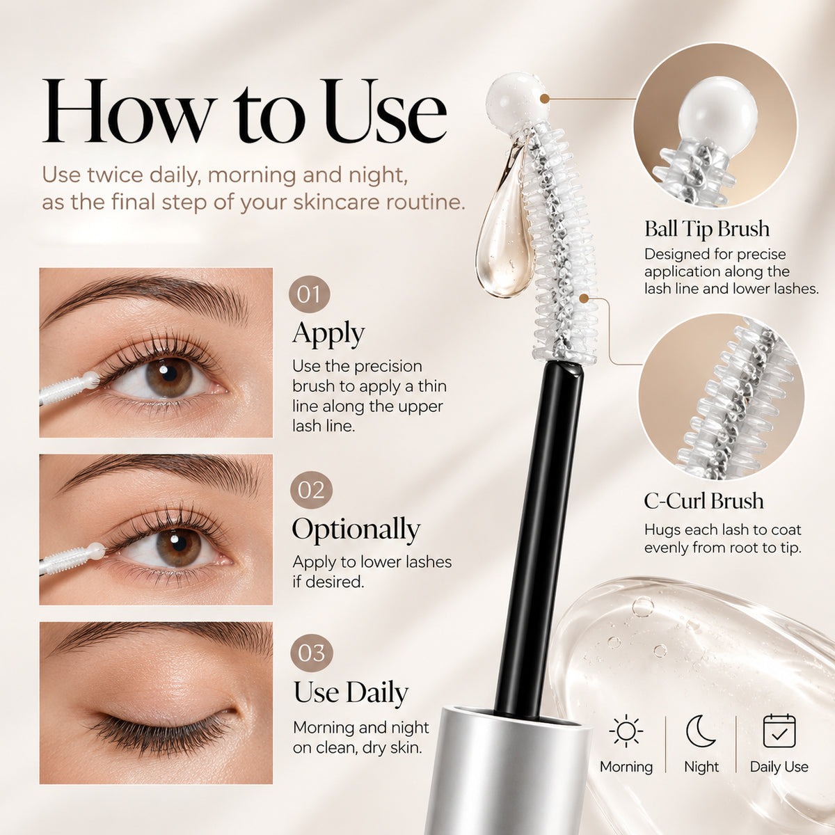 🎁 BUY 1 GET 1 FREE! Eyelash Growth Serum – Safe & Gentle Lash Care for Fuller, Thicker-Looking Lashes in 2 Weeks*
