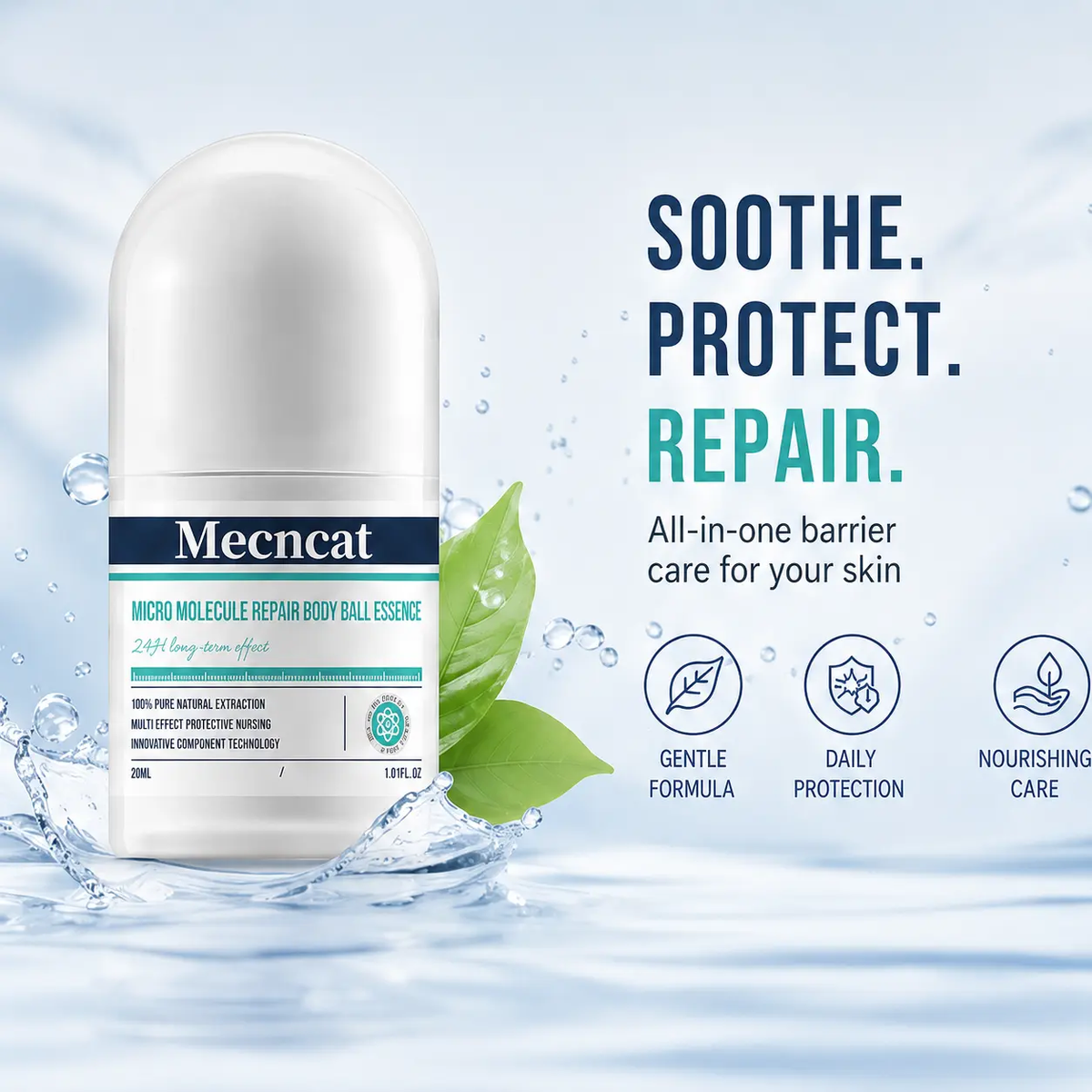 Mecncat Multi-Effect Micro-Molecular Essence Roll-On Serum - image 4