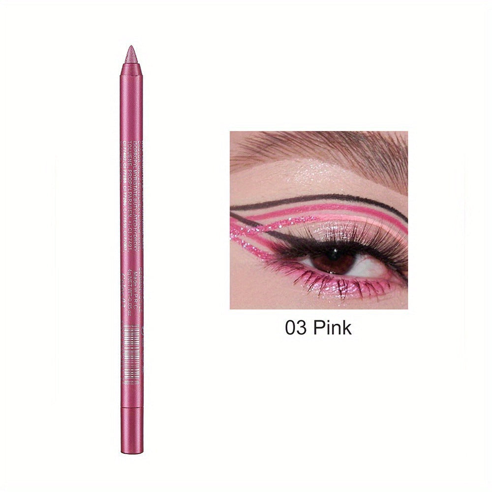 14-Pack Eyeliner Pencil Waterproof Colored Gel Liners with Metallic & Shimmer Finishes Smudge-Proof