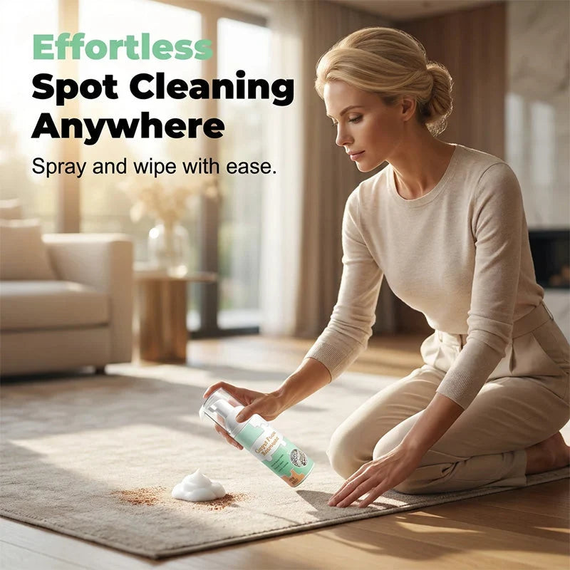 Waterless Carpet Cleaning Foam Removes Tough Stains Fast With Towel