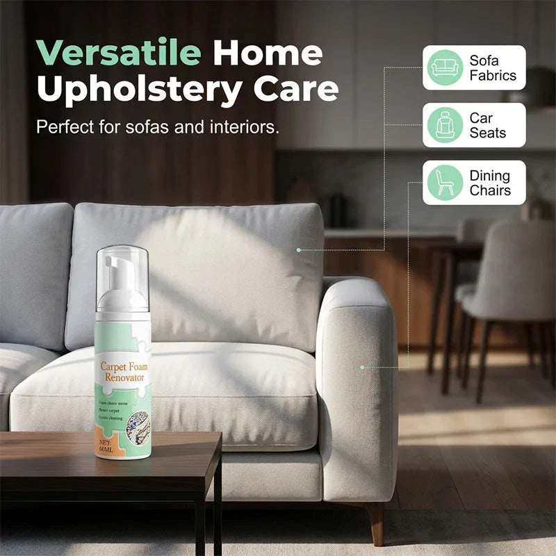 Waterless Carpet Cleaning Foam Removes Tough Stains Fast With Towel