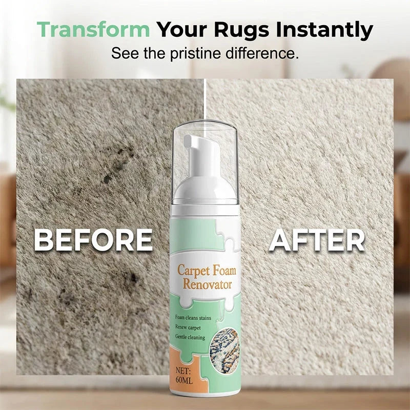 Waterless Carpet Cleaning Foam Removes Tough Stains Fast With Towel