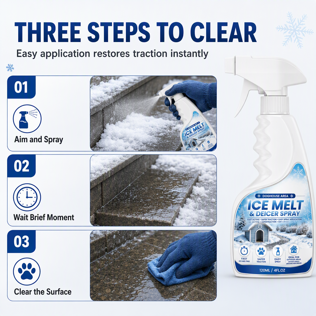 🎁 BUY 1 GET 1 FREE ❄️ Pet-Safe Snow Melting Spray – Melts Ice Fast! 🐾